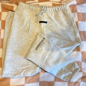 Fear Of God Essentials Oatmeal sweat pant joggers